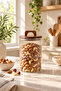 1600 ml Acacia Lid Borosilicate Glass Jar – Transparent Kitchen Storage Jar with Wooden Handle - 4