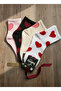 Large Heart Patterned Cotton College Socks 4 Pairs - 2