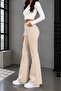 Ken Beige Spanish Flare Jeans High Waist Jeans (Thick Fabric Does Not Show through)