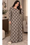Women's Dress - Comfortable Fit - Plus Size - Patterned - Oversized - Viscose - 2