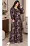 Women's Dress - Comfortable Fit - Plus Size - Patterned - Oversized - Viscose - 3