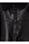 Esvab • Modern & Distinctive Fur Collar Boys' Leather Look Coat - 3