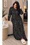 Women's Dress - Comfortable Fit - Plus Size - Patterned - Oversized - Viscose