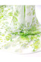 Thin Crinkle Voile Soft Fabric in White and Green Colors for Shirts & Dresses Width: 140cm - 6