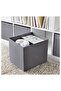 Square Toy Box Organizer with Handles Width: 33 cm Height: 33 cm Storage Organization Box Gray Box - 2