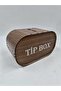 Wooden Tip Box Tip Box 20X12X11 cm - Walnut Patterned Mdf Laser Printed Cafe Restaurant Piggy Bank - 4