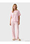 Timeless Clothing & Timeless Choices Zero Roba Collar Printed Women's Pajama Set