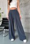 Women's Cupra Modal Pleated Wide Leg Casual Pants 6006 Smoked - Premium Series - 3