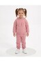 Girl's Winter 3-Yarn Hooded Sweatshirt with Rhinestones and Sweatpants Set for Ages 2-3-4-5-6