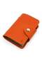 Holders for Men & Women Soft Leather Bank Card Case Slim Pocket Wallet ID Card Organizer Business Card Case Purse with 24 Durable Plastic Insert Sleeves (Orange) - 5