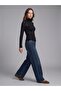 72358 Blue Black Wide Trousers-Navy Blue - 5