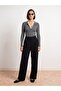 10686 High Collar Buttoned Knit Sweater-Smoked - 5