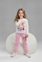 Character Printed Combed Cotton Jacket - Long Sleeve T-Shirt - Combed Cotton Pants Girls' 3-Piece Set - 2