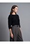 10852 Crew Neck Soft Textured Sweater-Black - 3