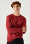 Regular Fit Pomegranate Flower Non-Pilling Crew Neck Knitwear Sweater