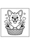 Cute Corgi 40-Page Coloring Book-Thick Pages (21 X 21 cm) Suitable for Children and Adults - 6