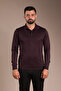 Men's Plum Patterned Polo Neck Tricot - 3