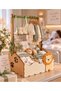 Newborn Baby Gift Box Wooden Hanging Gift Box with Lion Safari Theme Birth Baby Shower Gift - 4