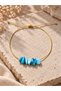 Natural Broken Mother-Of-Pearl Stone Gold String Adjustable Anklet