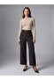 72813 Belted Culotte Trousers-Brown