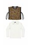 Girl's Leopard Patterned Vest 3-Piece Set – Blouse and Pants 4-11 Years - 3