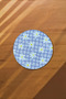 Daisy Patterned Blue Coaster