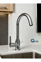 Elite Series Luxury Kitchen Sink Faucet with Brass Body, Double Water Inlet, 360 Degree Swivel Tip - 5