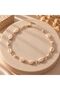 Women's Necklace Pink and White Crystal Pearl Seashell Gold Beaded Elegant Stylish Summer Gift Jewelry Accessory