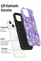 iPhone 15 Compatible - Purple Style Cats, Double Layer Cover, Glossy Surface Protective Case - 2