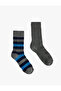 Striped 2-Piece Sock Set - 2