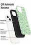 Compatible with iPhone 13 / 14 - Green Cats, Double Layer Cover, Glossy Surface Protective Glossy Touch Case - 2