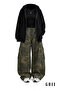 Camouflage Patterned Extra Loose Fit Y2K Cargo Pocket Balloon Pants
