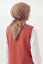 Soft Scarf Retro Geometric Milk Coffee - 2