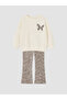 Ecru Butterfly Printed Baby Girl Set - 4