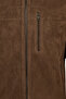 Ronaldo Men's Tan Zippered Suede Leather Jacket 26Wgd661410 - 5