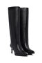 Women's Black Thin Heeled Leather Boots Af530006Dv - 2