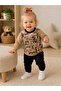 Love Heart Patterned Baby Girl Top and Bottom Two-Piece Pajama Set - 2