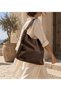 Women's Brown Suede Large Shoulder Bag