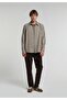 Regular Fit Mid Waist Straight Leg Men's Brown Trousers - 3