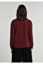 Regular Fit Women's Burgundy T-Shirt - 2