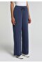 Regular Fit Mid Waist Straight Women's Navy Blue Sweatpants - 4