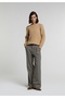 Regular Fit High Waist Wide Leg Women's Multicolor Trousers - 3