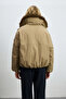 Sunset Goose Feather Women's Coat Camel Feather - 8