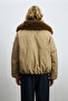 Sunset Goose Feather Women's Coat Camel Feather - 7