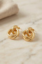 316L Steel Gold Color Hoop Model Earrings - 2