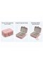Small Pink Faux Leather Travel Jewelry Box Organizer Case with Lock - 3
