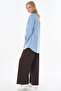 Button Detailed Cotton Tunic Blue - 4