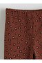 Two Mt Shop Quality Lcw Kids Brown 2 Threaded Ruffled Floral Tight & Slim Elastic Waist Girl's Dress - 2