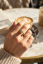 Gold Color Zircon Stone Topcuk Model Women's Ring - 2