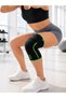 Black Green Sports Knee Brace Breathable Knitted with Adjustable Support Band - 5